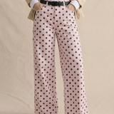 Polka Dot Wide-Leg Trouser