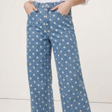 Polka Dot Wide-Leg Trouser