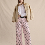 Polka Dot Wide-Leg Trouser