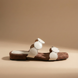 Aurelia Croc-Embossed Leather Mules