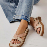 Valetta Cross-Strap Platform Sandal
