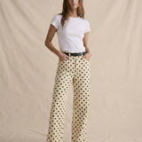 Polka Dot Wide-Leg Trouser