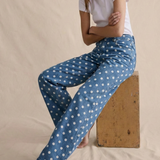 Polka Dot Wide-Leg Trouser