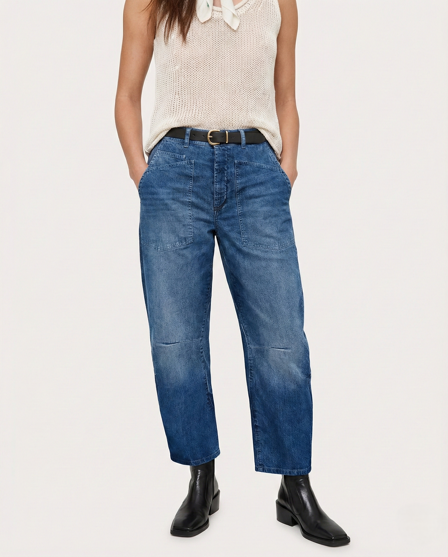 The Camden Structured Barrel Jean Denim