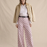 Polka Dot Wide-Leg Trouser