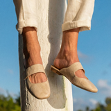 Women’s Leather Square Toe Chunky Heel Mules