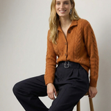 Madeline Cable-Knit Cashmere Cardigan