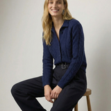 Madeline Cable-Knit Cashmere Cardigan