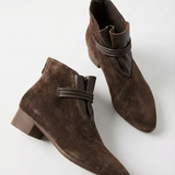 Vivienne Italian Crest Suede Boots