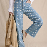 Polka Dot Wide-Leg Trouser