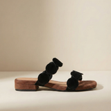 Aurelia Croc-Embossed Leather Mules