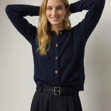 Madeline Cable-Knit Cashmere Cardigan