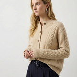 Madeline Cable-Knit Cashmere Cardigan