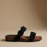 Aurelia Croc-Embossed Leather Mules