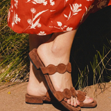 Aurelia Croc-Embossed Leather Mules