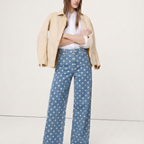 Polka Dot Wide-Leg Trouser