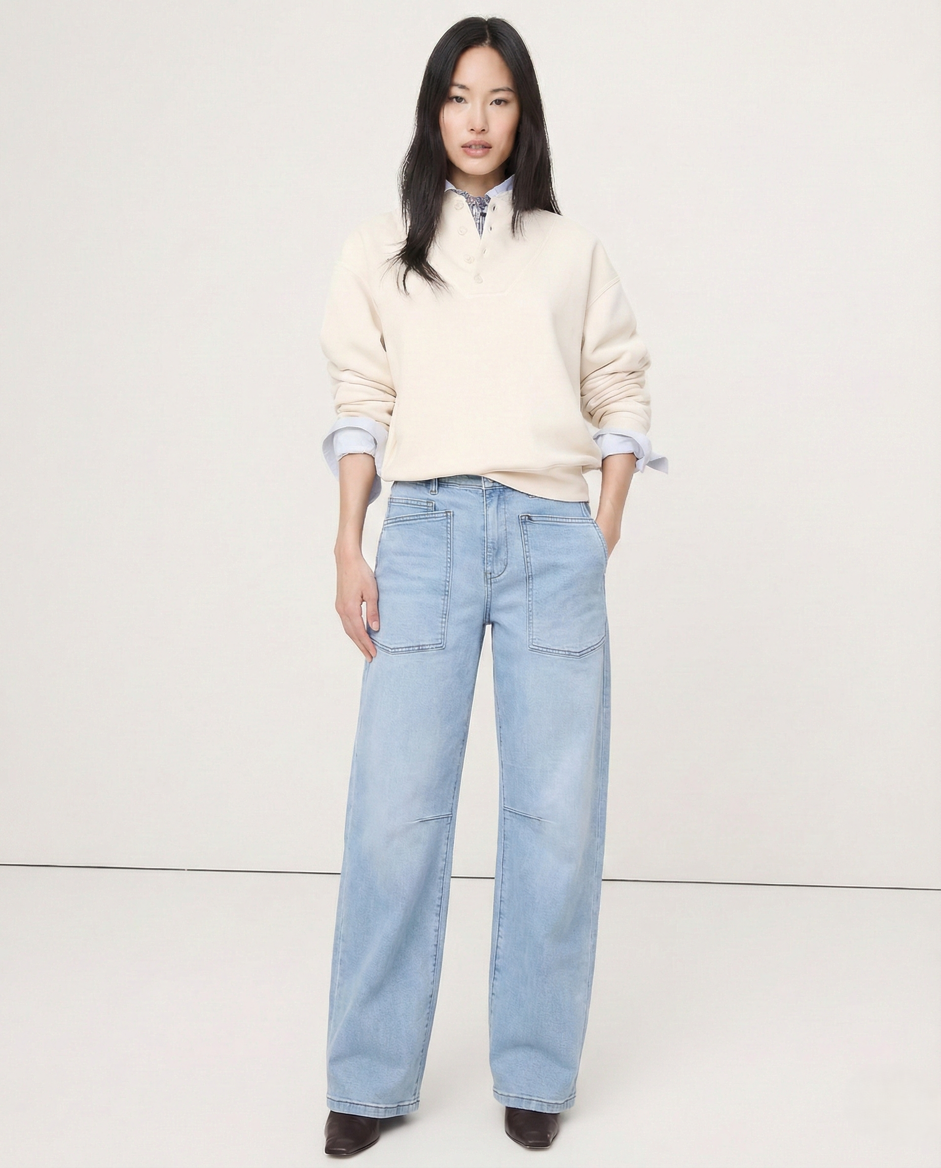 The Camden Structured Barrel Jean Denim