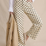 Polka Dot Wide-Leg Trouser