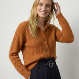 Madeline Cable-Knit Cashmere Cardigan