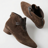 Vivienne Italian Crest Suede Boots