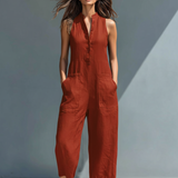 Colette Linen Loose-Fit Jumpsuit