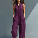 Colette Linen Loose-Fit Jumpsuit