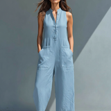 Colette Linen Loose-Fit Jumpsuit