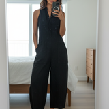 Colette Linen Loose-Fit Jumpsuit