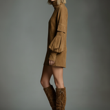 Mira Suede Turtleneck Mini