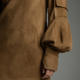 Mira Suede Turtleneck Mini