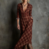 Estelle Plaid Maxi Dress