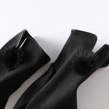 Luxe Touch Pom-Pom Gloves