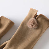 Luxe Touch Pom-Pom Gloves
