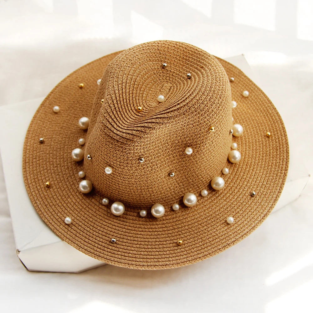 Portofino Pearl Straw Fedora