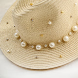Portofino Pearl Straw Fedora