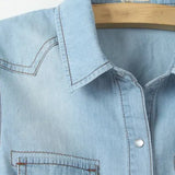 Cool Summer Denim Crop-Top