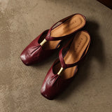 Amalfi Genuine Leather Fold Mule