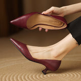 Cassis Italian Leather Kitten Heel