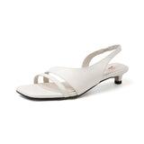Biarritz Italian leather Line-Tied Heel