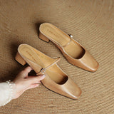 Comporta Italian leather Buckle Mule