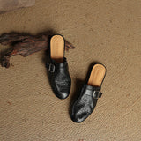 Liora Woven Buckle Mule