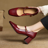 Capri Genuine Leather Mary Jane Heel