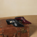 Positano Italian Leather Pointed-Toe Mule