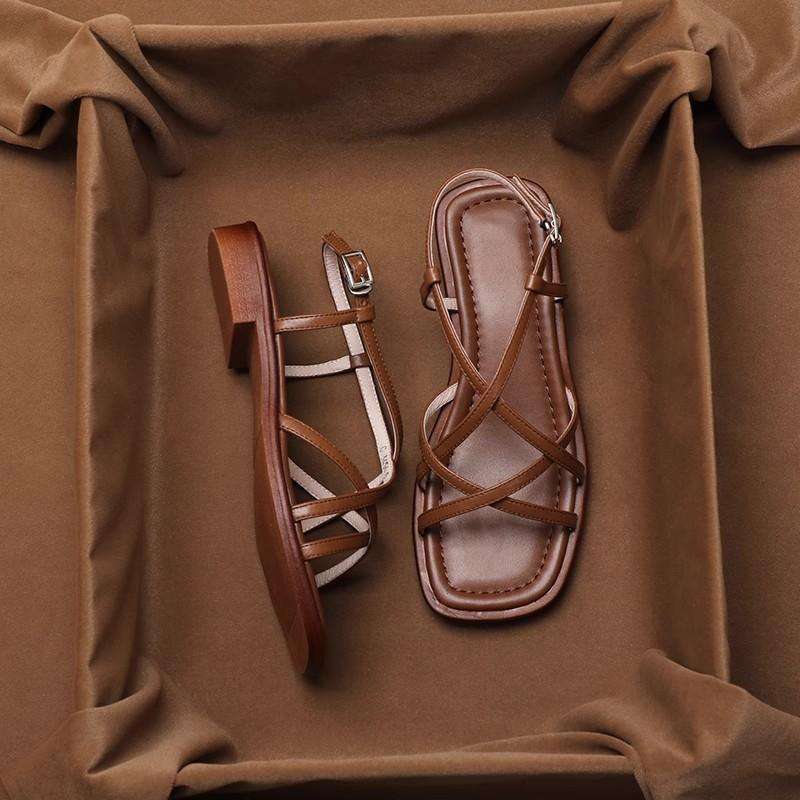 Vittoria Italian Leather Strap Sandals