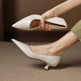 Sorrento Italian Leather Kitten Heel Pump