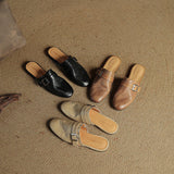 Liora Woven Buckle Mule