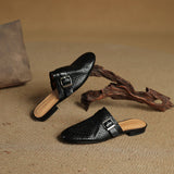 Liora Woven Buckle Mule