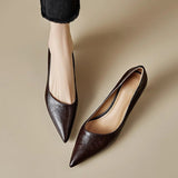 Sorrento Italian Leather Kitten Heel Pump