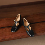 Celeste Italian leather T-Buckle Pump
