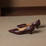 Sorrento Italian Leather Kitten Heel Pump